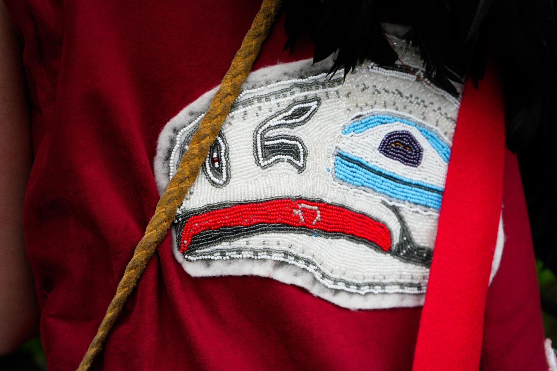 Close up of Tlingit regalia