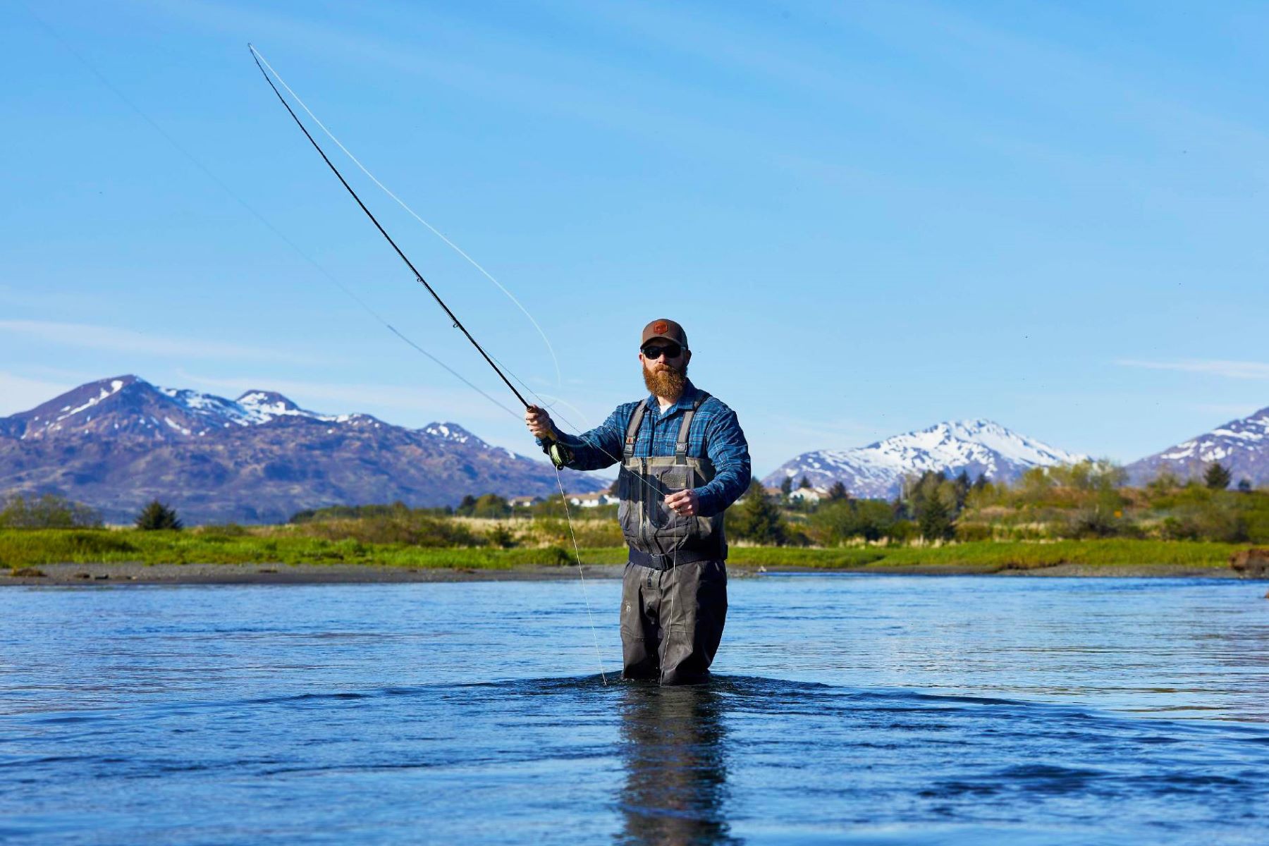 Man fishing in Alaska