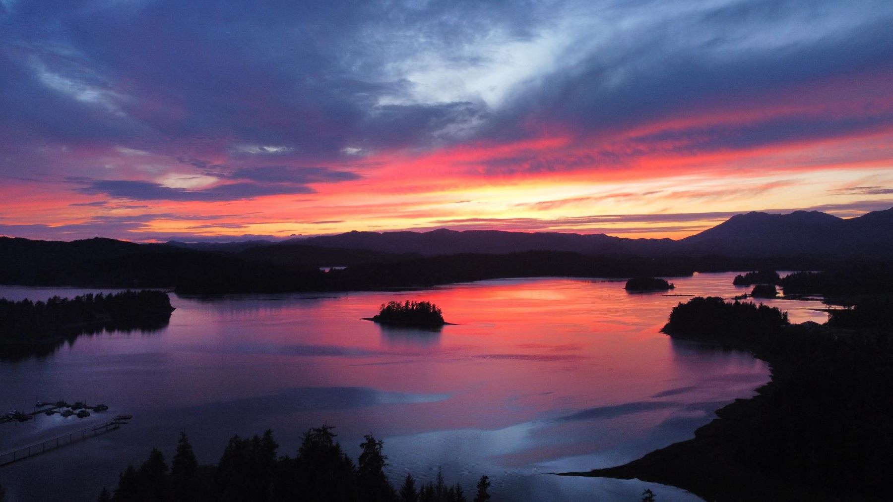 Sunset in Klawock on Prince of Wales Island