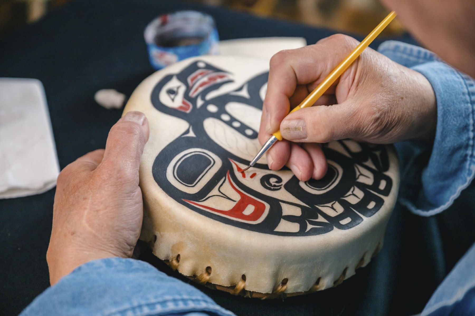 Tlingit drum painting
