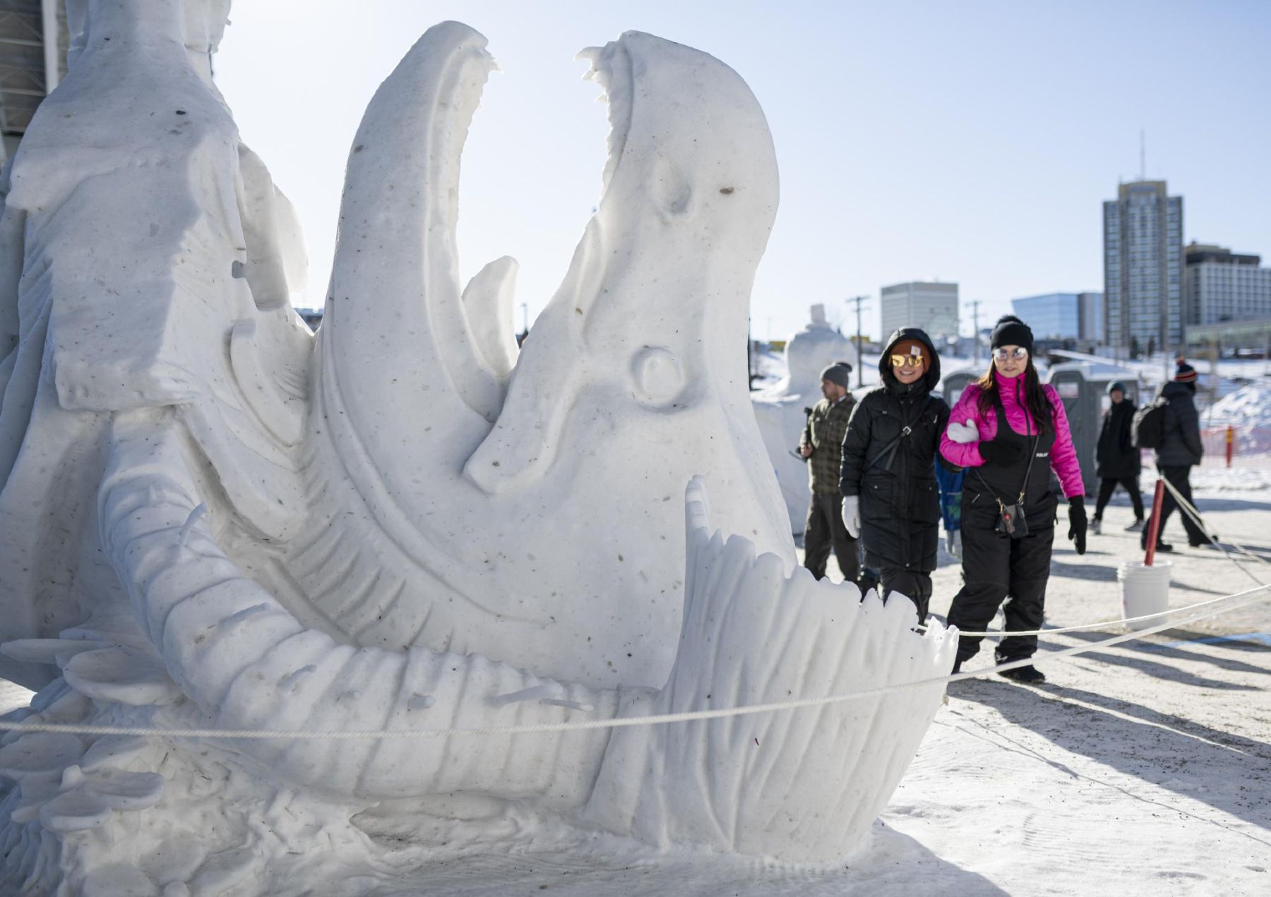 Snow Sculptures at Fur Rondy Festival in Anchorage