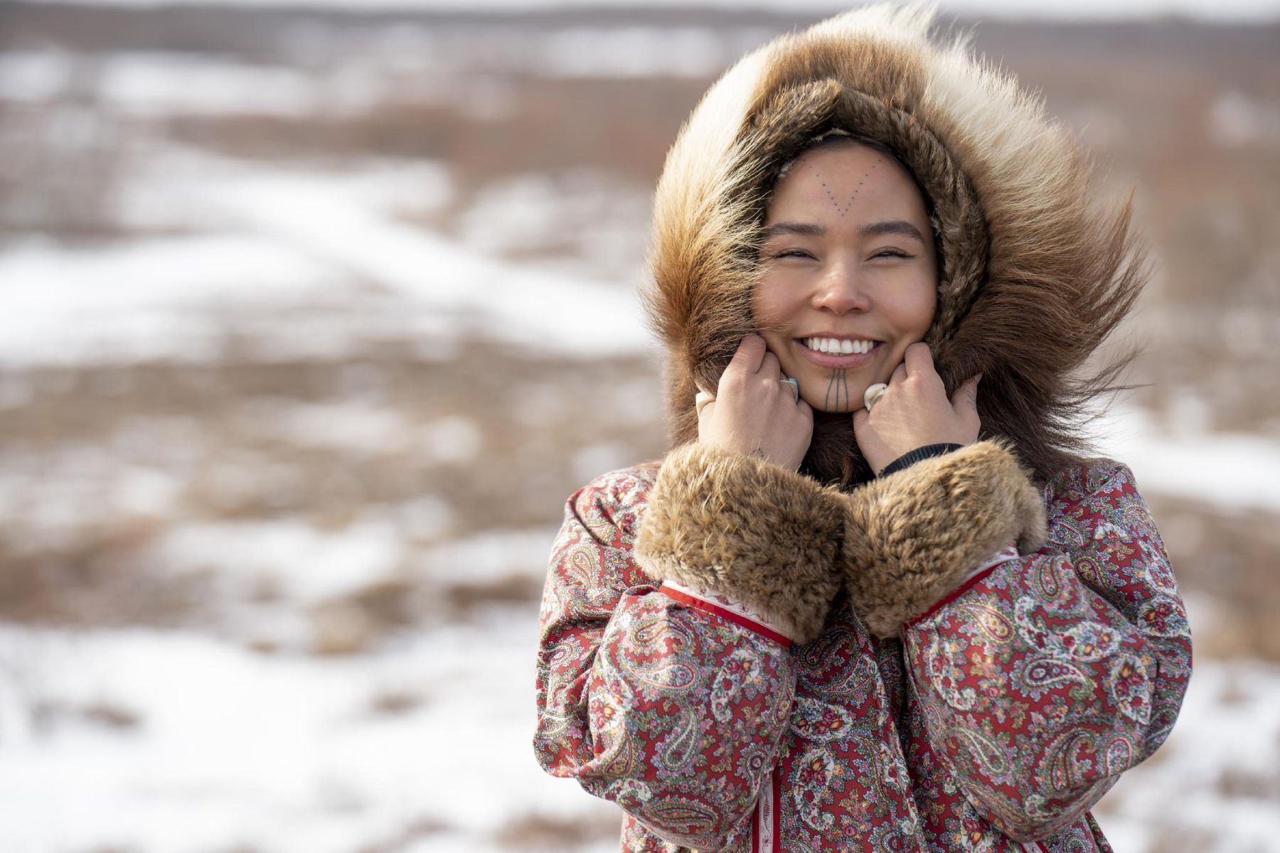 Alaska Native woman in kuspuk