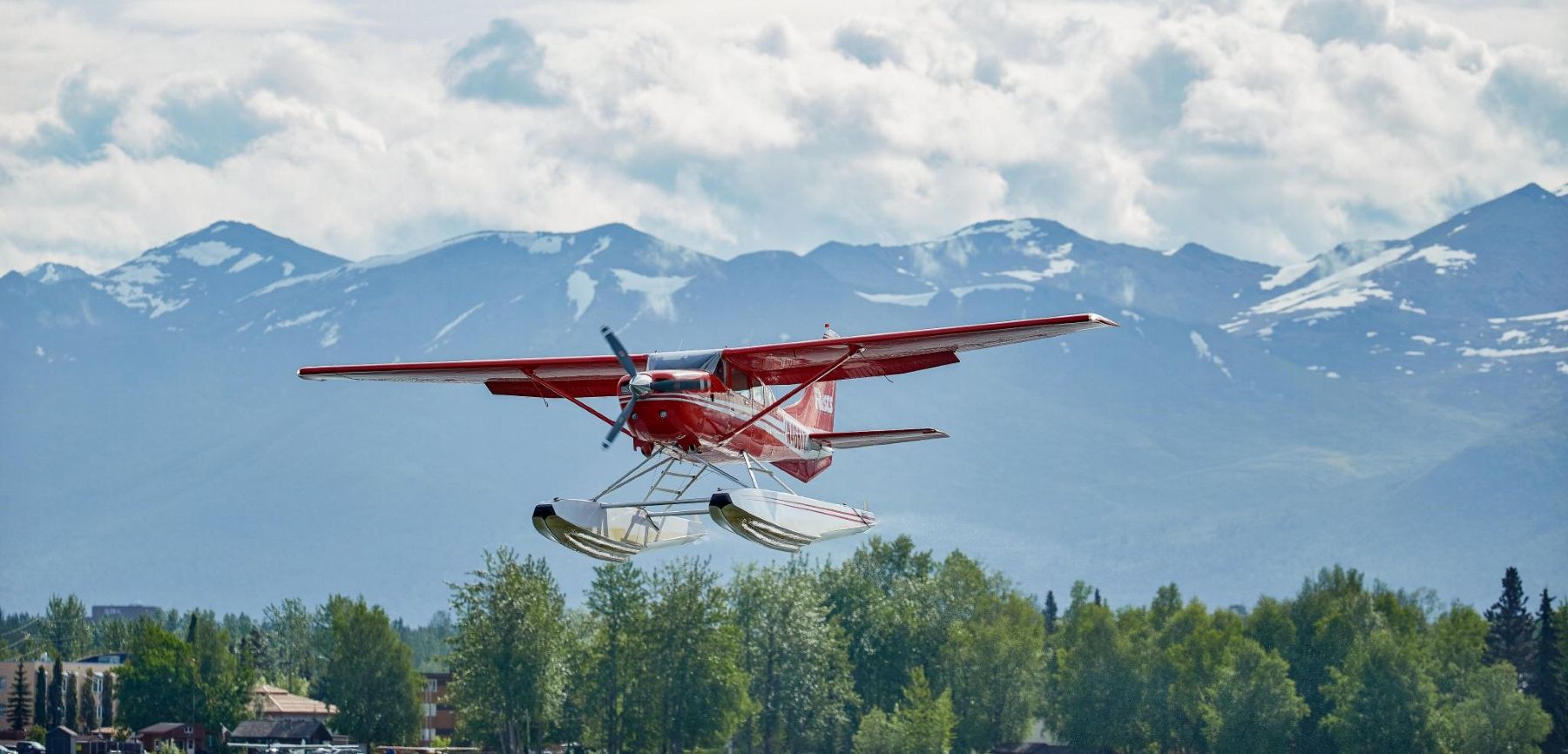 Float plane over Anchorage