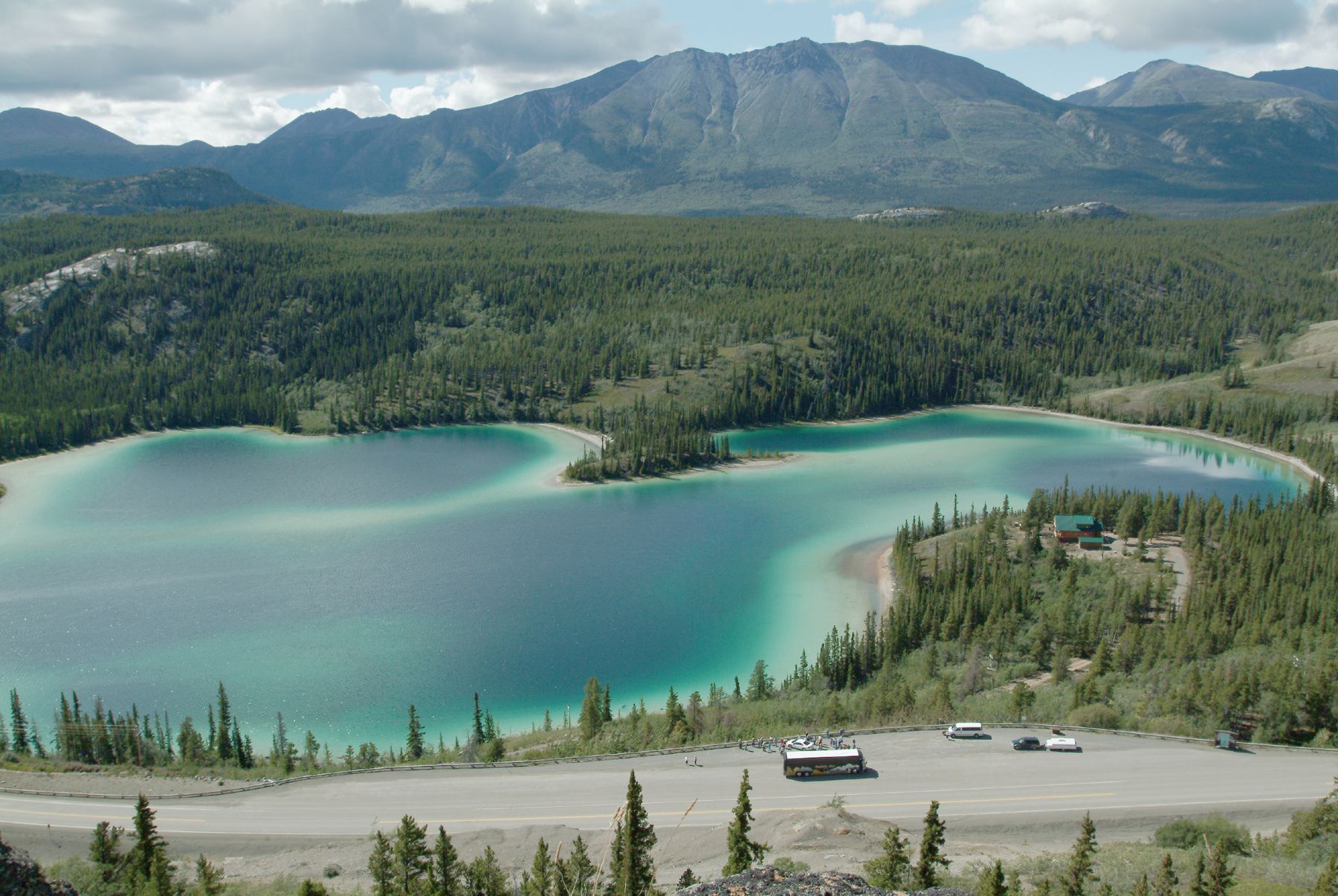 Lake and mountains in Yukon Territory