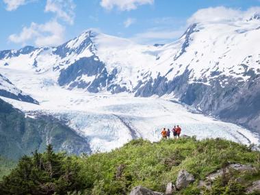 Mountains tower above Anchorage
