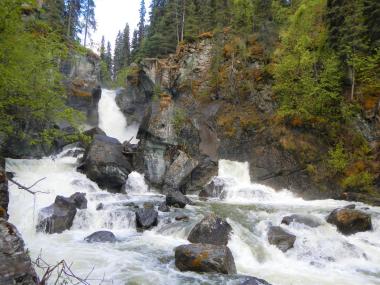 Liberty Falls waterfall near Chitina Alaska
