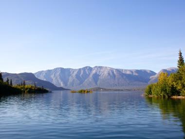 Mountain views on Lake Iliamna Alaska