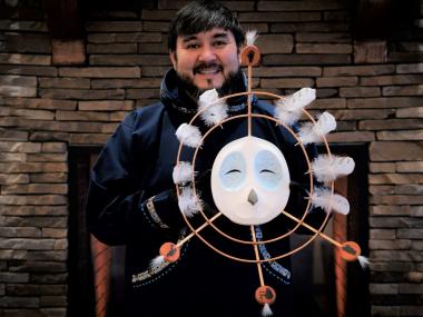 Alaska Native artist David Angaiak