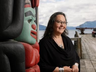 Tlingit artist Lisa Andersson in Hoonah