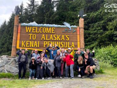Gondwana Ecotours Guests With Kenai Peninsula Sign.jpg