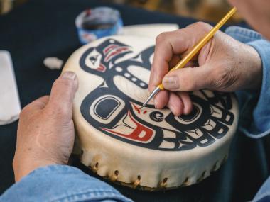 Tlingit drum painting
