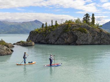 Stand Up Paddbleboarding on Kenai Lake
