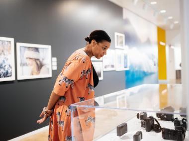 Woman at Anchorage Museum