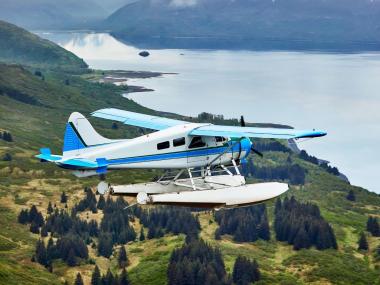 Bush Plane flying in Kodiak