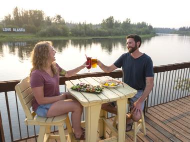 Couple dining in Fairbanks