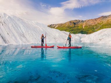 Glacier stand-up paddleboarding
