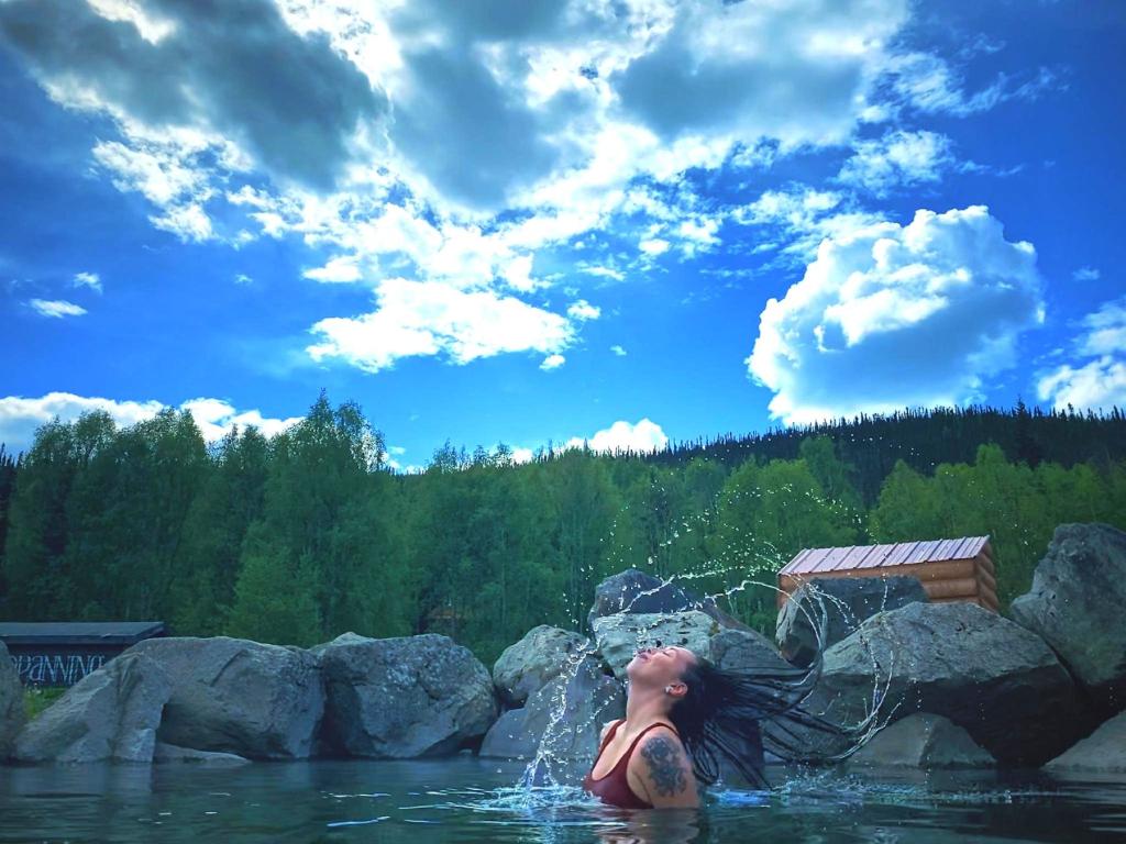 Woman at Chena Hot Springs Resort