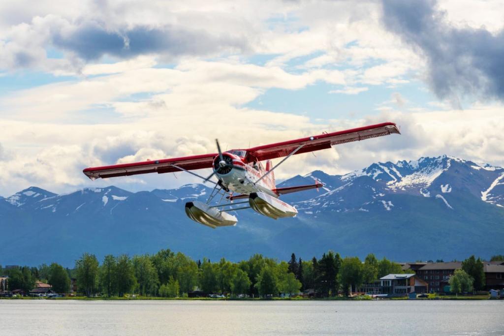 Float plane at Lake Hood in Anchorage