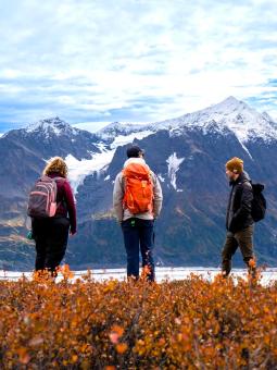Hiking near Knik Glacier