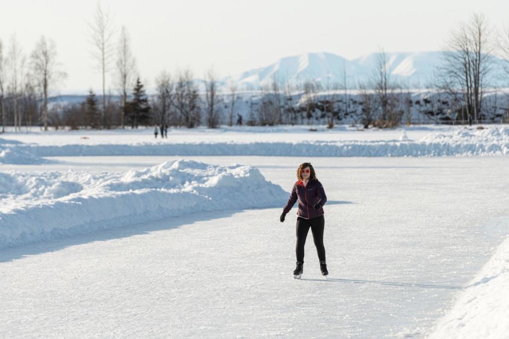 Ice skating at Weschester Lagoon