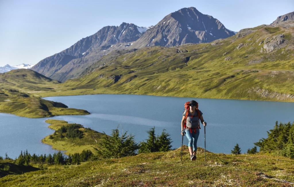 Hiking Lost Lake Trail outside of Seward
