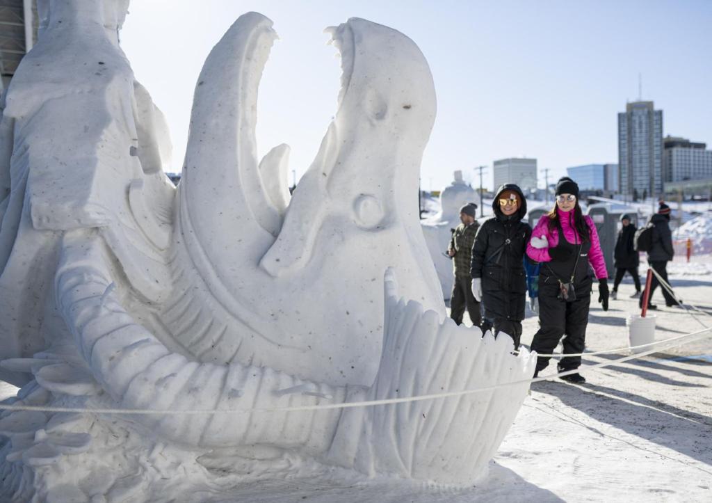 Snow Sculptures at Fur Rondy Festival in Anchorage