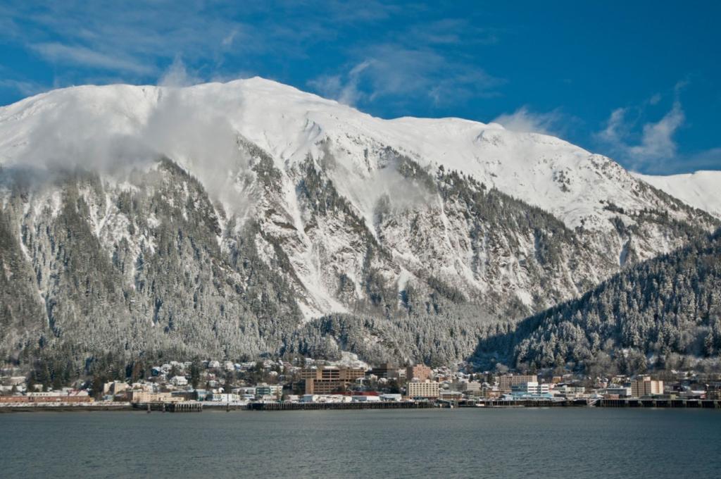Downtown Juneau in winter