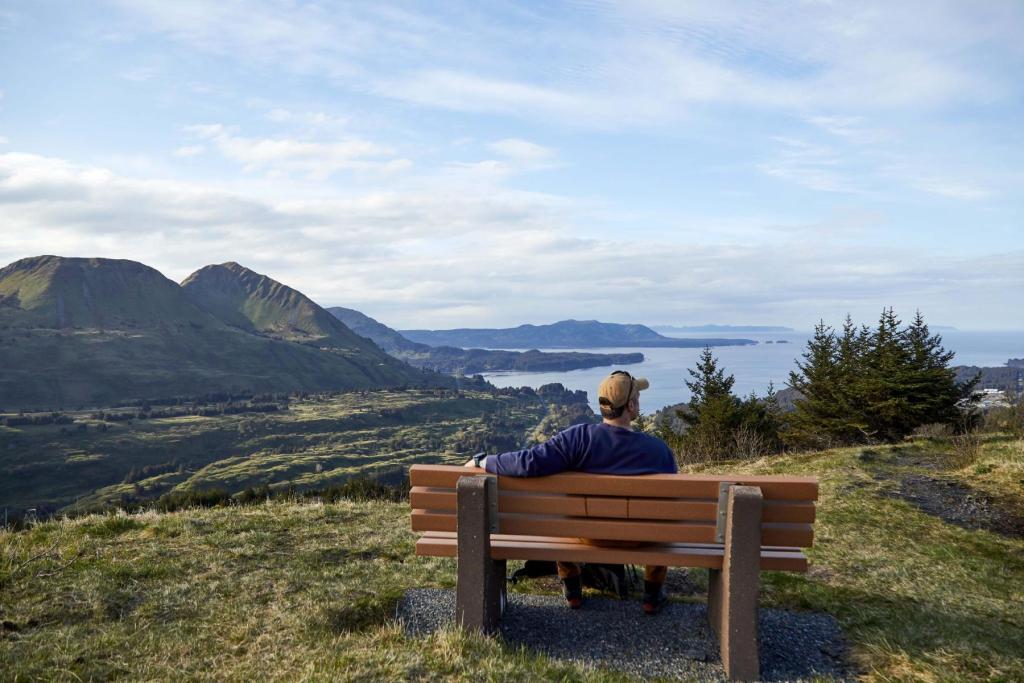 Man hiking in Kodiak