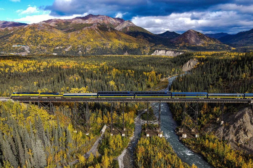 Denali Star Train in the Fall