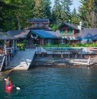 The main Lodge as you pull up via kayak, boat or seaplane Photo