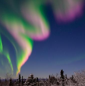 Pink aurora, January 2020. Photo